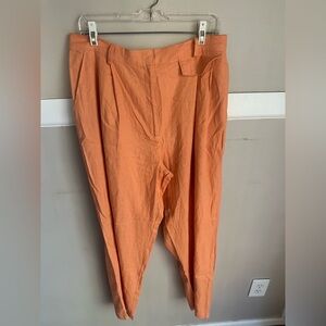 And Now This Orange Linen Pant Size 1X